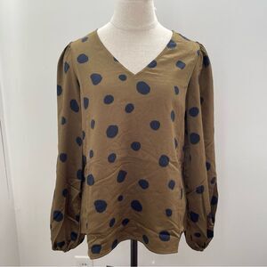 NWT G by Giuliana olive long sleeve shirt size S